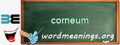 WordMeaning blackboard for corneum